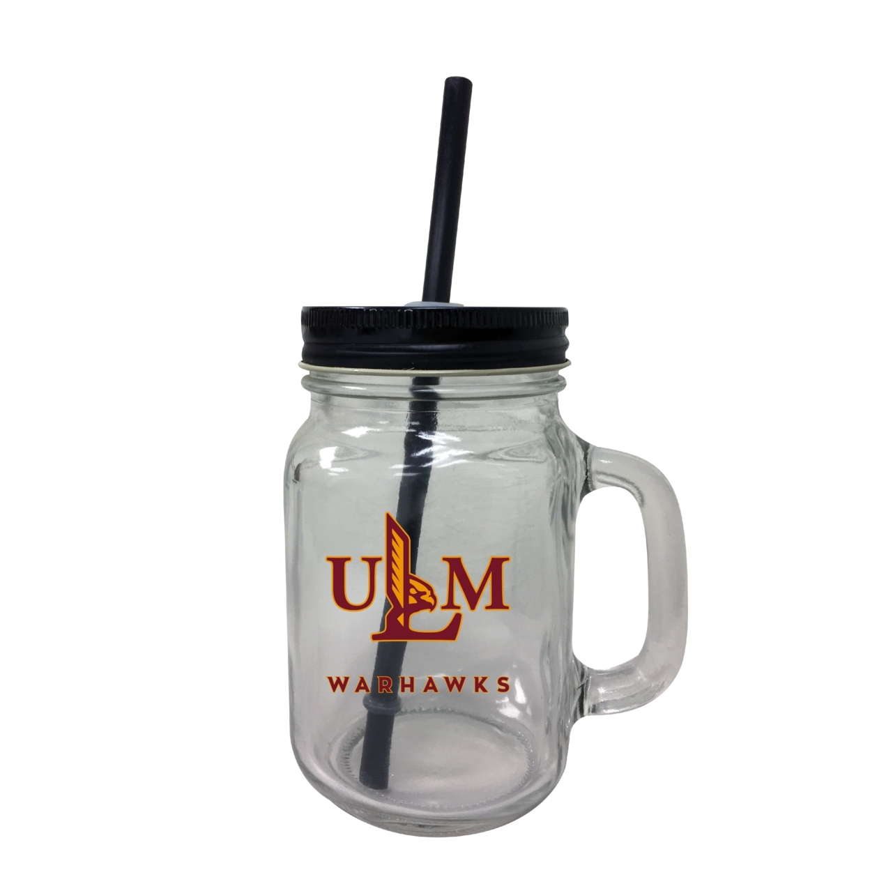 University Of Louisiana Monroe Mason Jar Glass 2-Pack