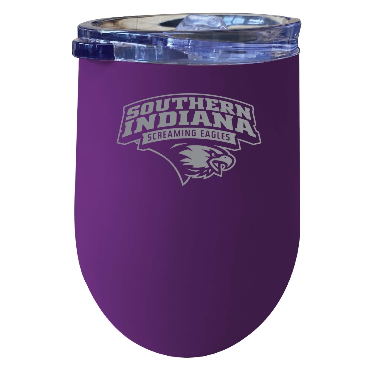 University Of Southern Indiana 12 Oz Etched Insulated Wine Stainless Steel Tumbler Purple