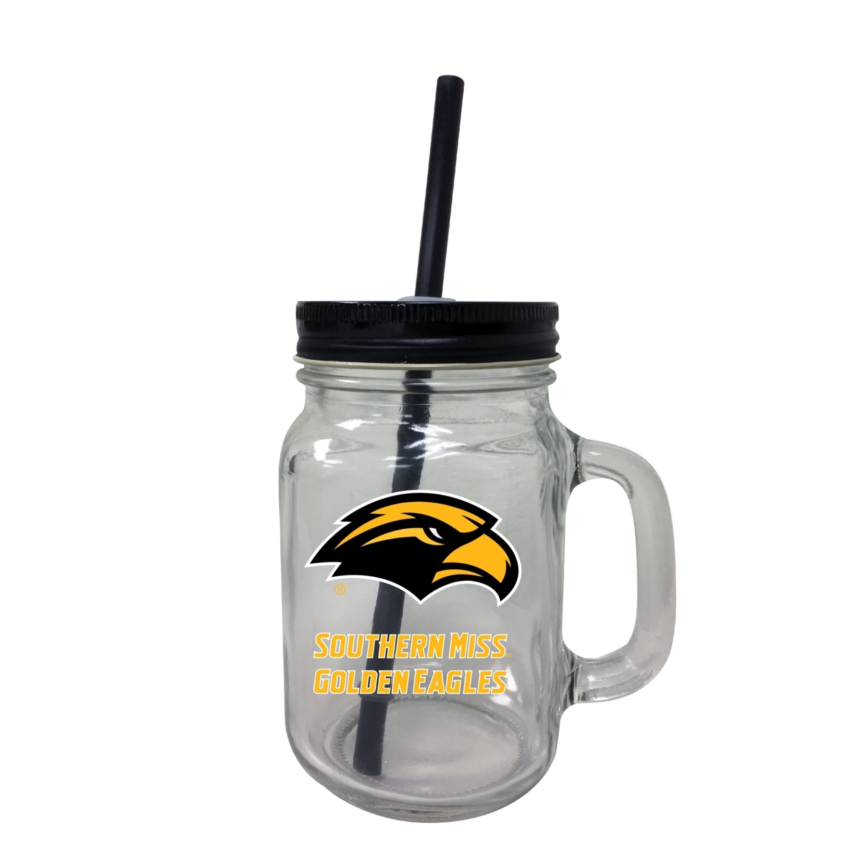 University Of Southern Mississippi Mason Jar Glass 2-Pack