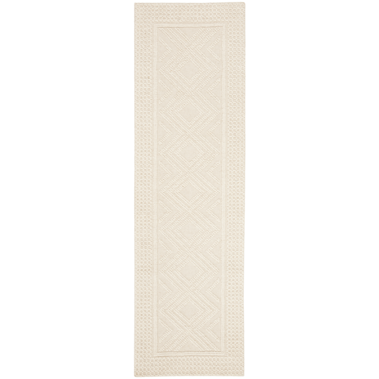 SAFAVIEH Vermont Collection VRM212A Handwoven Ivory Rug - 2' 3 X 18'