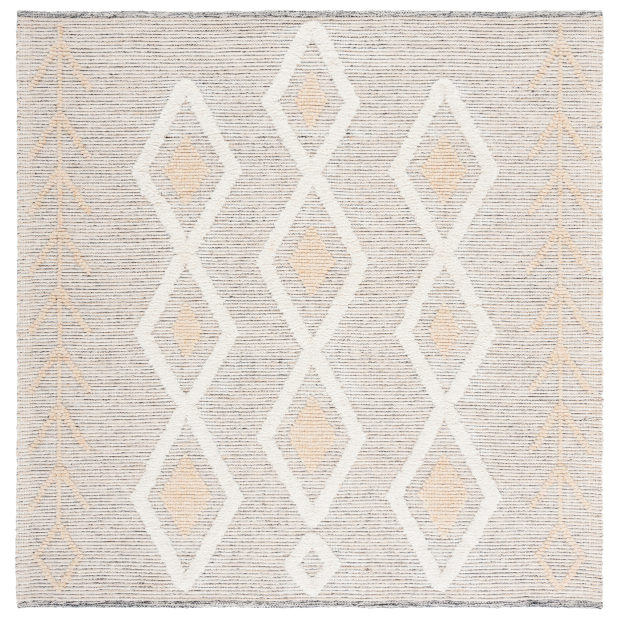 SAFAVIEH Vermont Collection VRM601D Gold / Ivory Rug - 6 X 6 Square