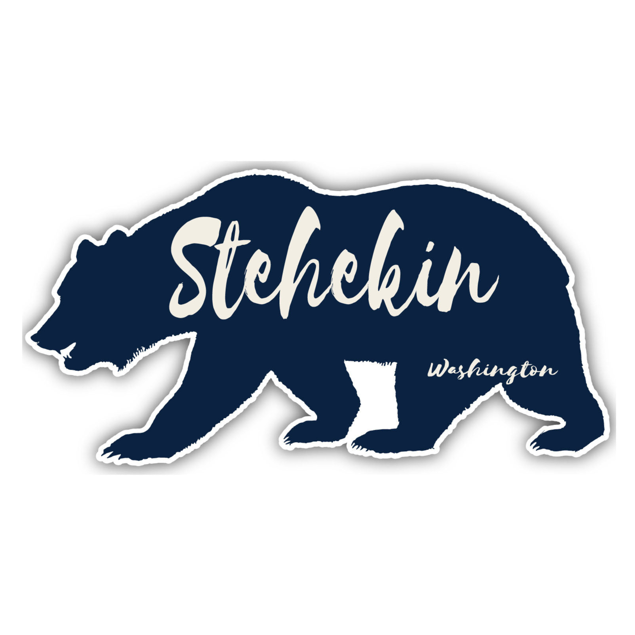 Stehekin Washington Souvenir Decorative Stickers (Choose Theme And Size) - Single Unit, 2-Inch, Bear