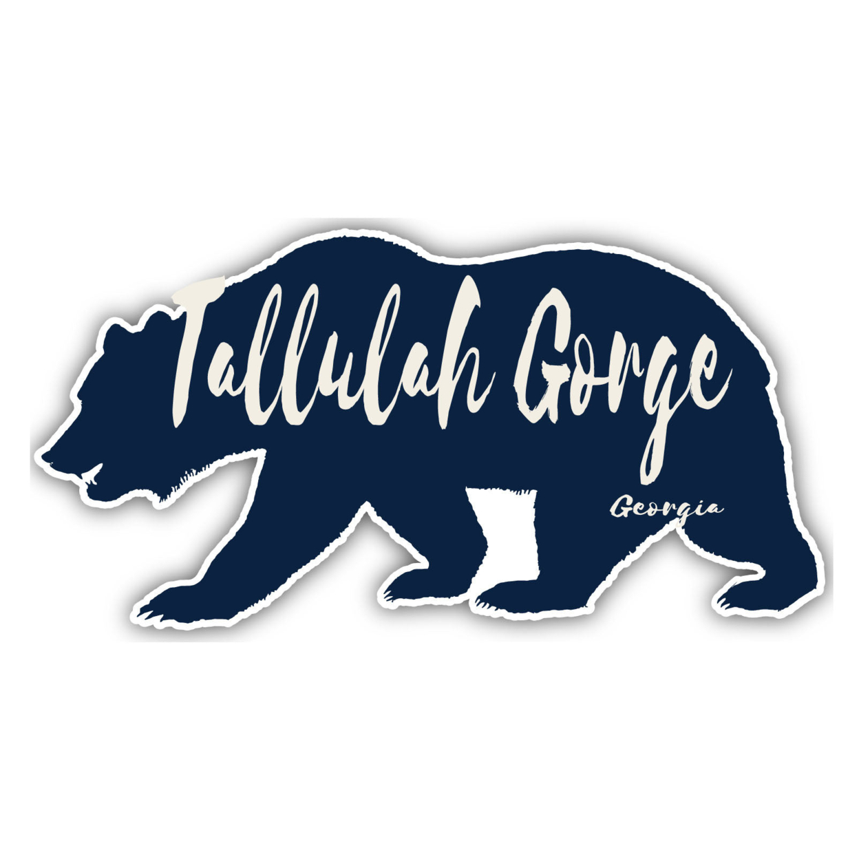 Tallulah Gorge Georgia Souvenir Decorative Stickers (Choose Theme And Size) - Single Unit, 2-Inch, Bear