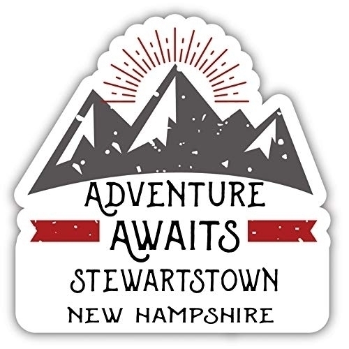 Stewartstown New Hampshire Souvenir Decorative Stickers (Choose Theme And Size) - Single Unit, 4-Inch, Adventures Awaits