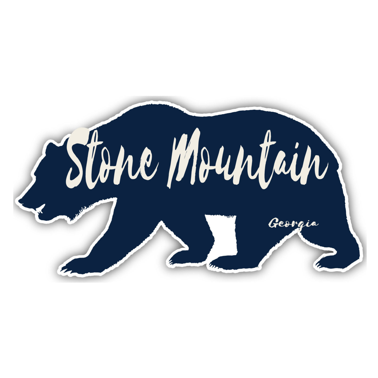 Stone Mountain Georgia Souvenir Decorative Stickers (Choose Theme And Size) - Single Unit, 4-Inch, Tent