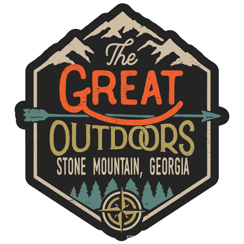 Stone Mountain Georgia Souvenir Decorative Stickers (Choose Theme And Size) - Single Unit, 2-Inch, Great Outdoors