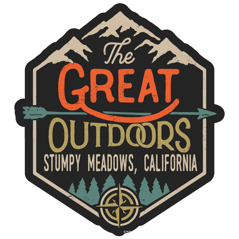 Stumpy Meadows California Souvenir Decorative Stickers (Choose Theme And Size) - Single Unit, 4-Inch, Great Outdoors