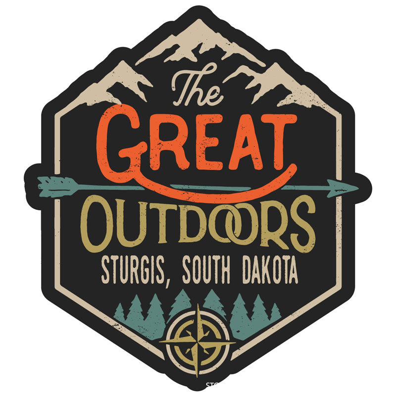Sturgis South Dakota Souvenir Decorative Stickers (Choose Theme And Size) - Single Unit, 2-Inch, Great Outdoors