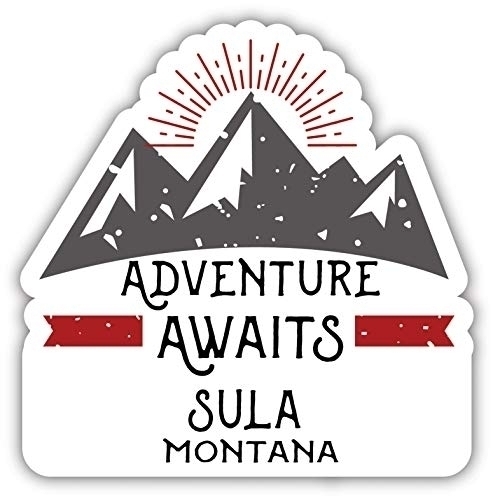 Sula Montana Souvenir Decorative Stickers (Choose Theme And Size) - Single Unit, 4-Inch, Adventures Awaits