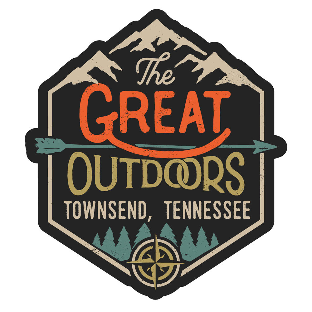 Townsend Tennessee Souvenir Decorative Stickers (Choose Theme And Size) - Single Unit, 4-Inch, Great Outdoors