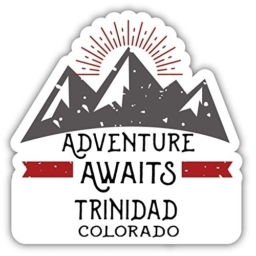 Trinidad Colorado Souvenir Decorative Stickers (Choose Theme And Size) - Single Unit, 4-Inch, Adventures Awaits