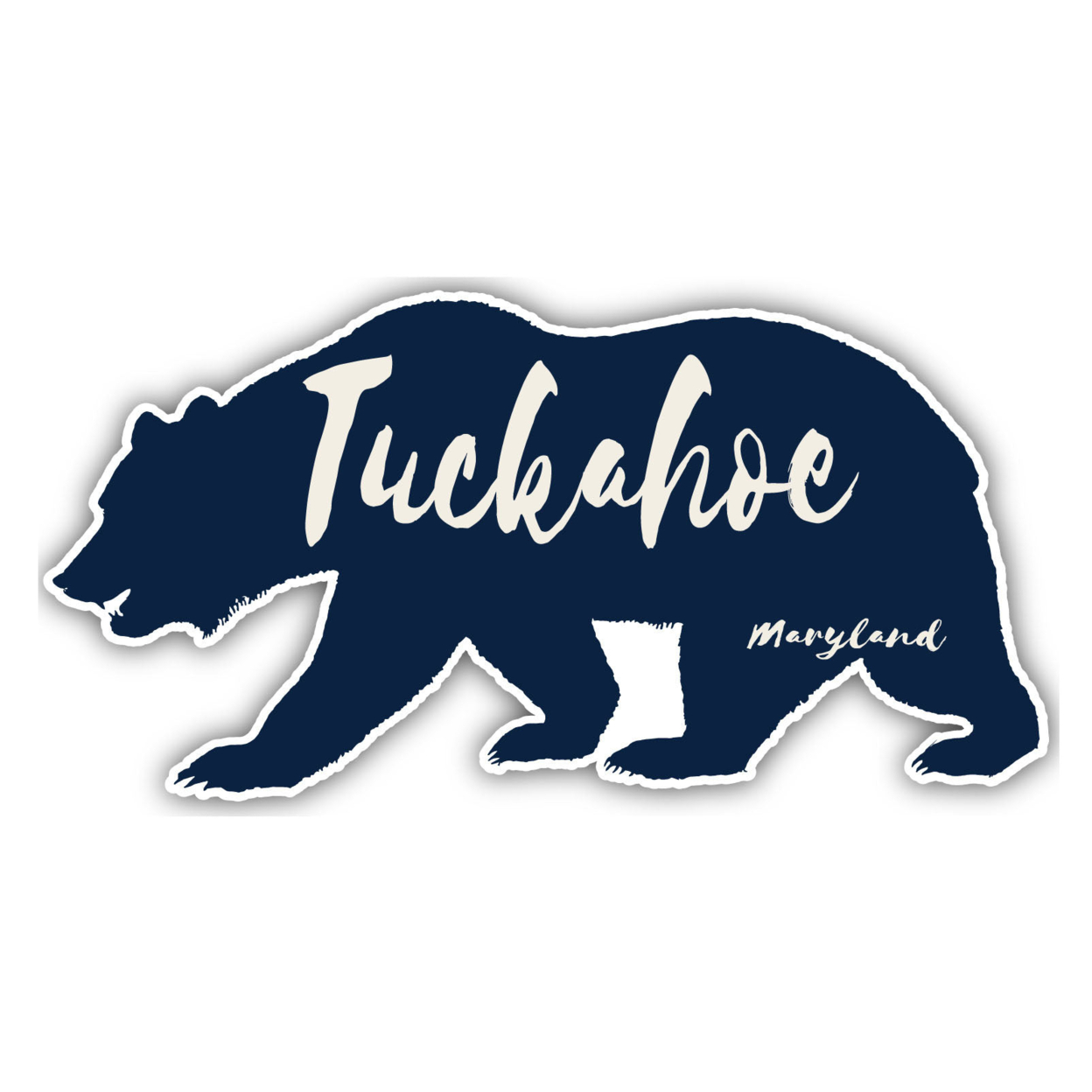 Tuckahoe Maryland Souvenir Decorative Stickers (Choose Theme And Size) - Single Unit, 2-Inch, Bear