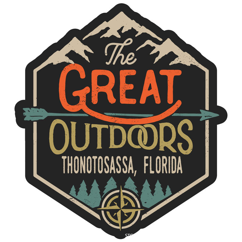 Thonotosassa Florida Souvenir Decorative Stickers (Choose Theme And Size) - Single Unit, 4-Inch, Great Outdoors