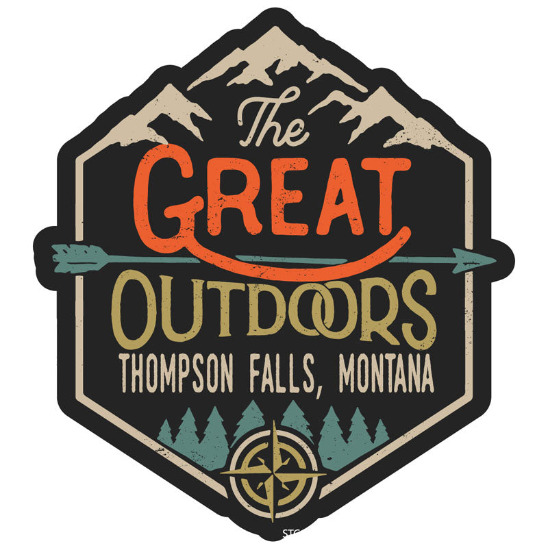 Thompson Falls Montana Souvenir Decorative Stickers (Choose Theme And Size) - Single Unit, 2-Inch, Great Outdoors