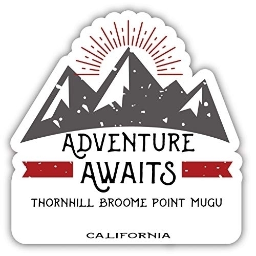 Thornhill Broome Point Mugu California Souvenir Decorative Stickers (Choose Theme And Size) - Single Unit, 2-Inch, Adventures Awaits