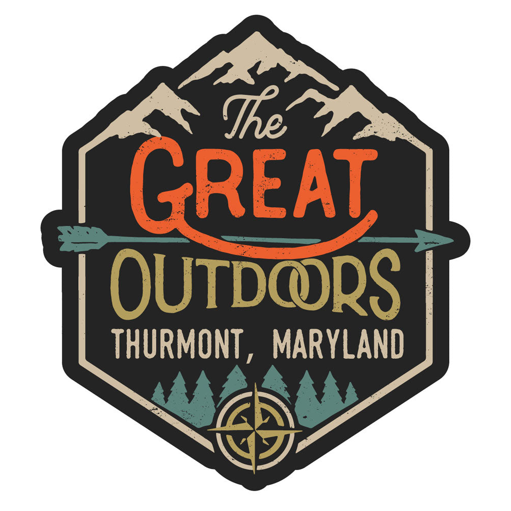 Thurmont Maryland Souvenir Decorative Stickers (Choose Theme And Size) - Single Unit, 2-Inch, Great Outdoors