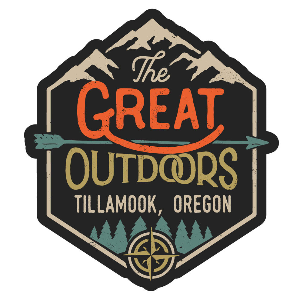 Tillamook Oregon Souvenir Decorative Stickers (Choose Theme And Size) - Single Unit, 2-Inch, Great Outdoors