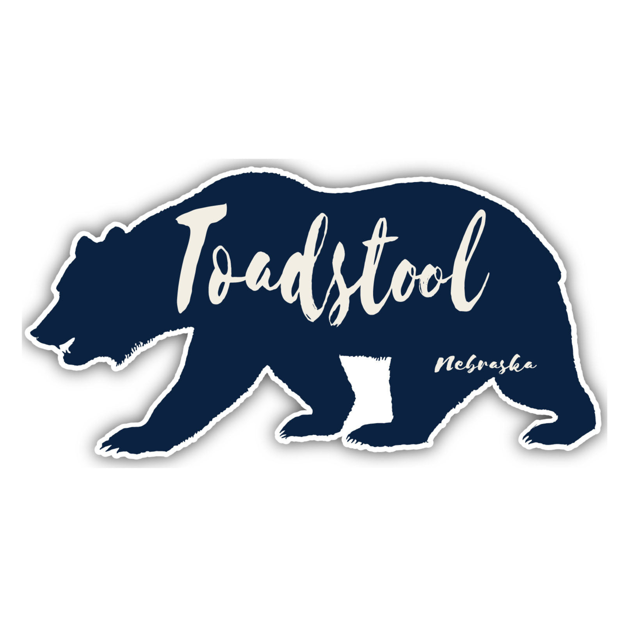 Toadstool Nebraska Souvenir Decorative Stickers (Choose Theme And Size) - Single Unit, 2-Inch, Bear