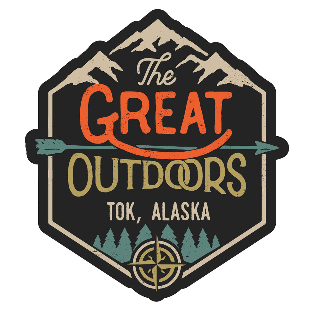 Tok Alaska Souvenir Decorative Stickers (Choose Theme And Size) - Single Unit, 4-Inch, Great Outdoors