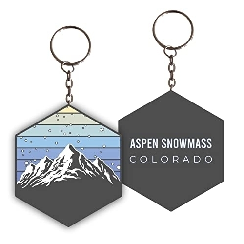 Aspen Snowmass Colorado Ski Snowboard Winter Adventures Metal Keychain