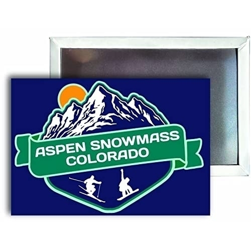Aspen Snowmass Colorado Ski Snowboard Winter Adventures 2.5X3.5 Refrigerator Magnet