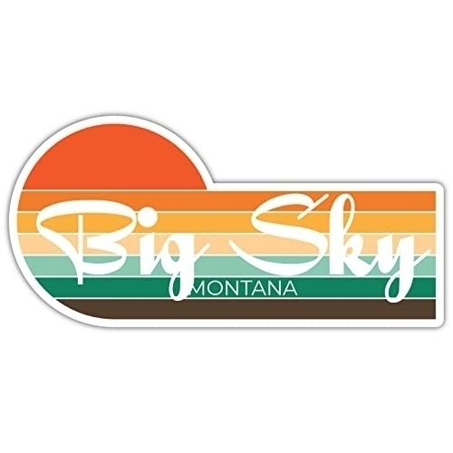 Big Sky Montana 4 X 2.25 Inch Fridge Magnet Retro Vintage Sunset City 70s Aesthetic Design