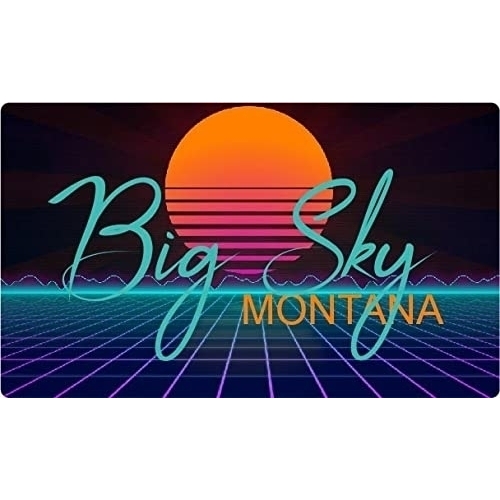 Big Sky Montana 4 X 2.25-Inch Fridge Magnet Retro Neon Design