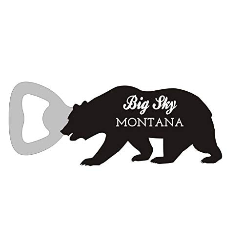 Big Sky Montana Camping Souvenir Bear Bottle Opener