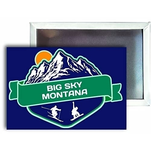 Big Sky Montana Ski Snowboard Winter Adventures 2.5X3.5 Refrigerator Magnet