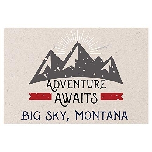 Big Sky Montana Souvenir 2x3 Inch Fridge Magnet Adventure Awaits Design