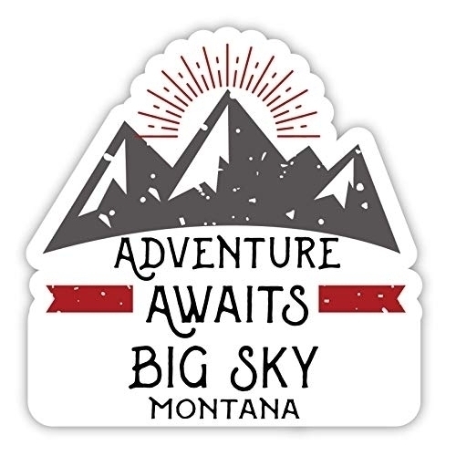 Big Sky Montana Souvenir 2-Inch Vinyl Decal Sticker Adventure Awaits Design