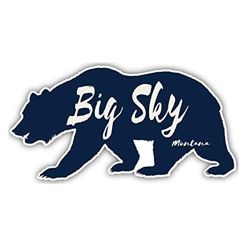 Big Sky Montana Souvenir 3x1.5-Inch Vinyl Decal Sticker Bear Design