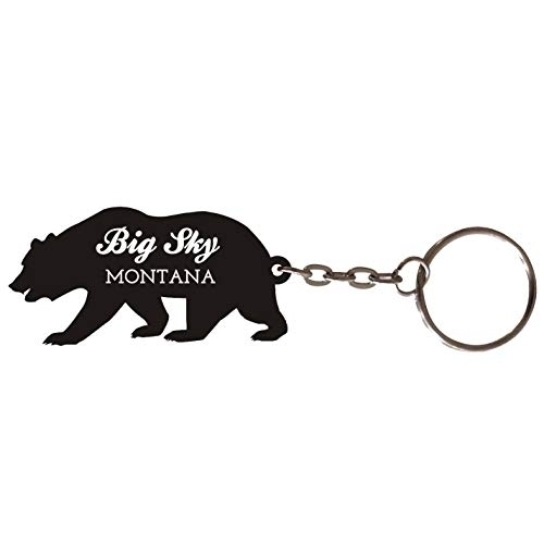 Big Sky Montana Souvenir Metal Bear Keychain