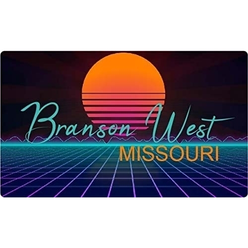 Branson West Missouri 4 X 2.25-Inch Fridge Magnet Retro Neon Design