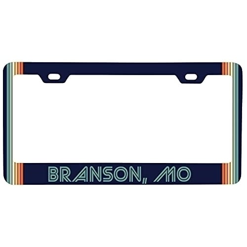 Branson Missouri Car Metal License Plate Frame Retro Design
