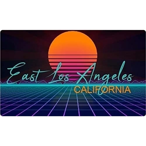 East Los Angeles California 4 X 2.25-Inch Fridge Magnet Retro Neon Design