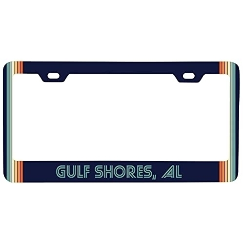 Gulf Shores Alabama Car Metal License Plate Frame Retro Design