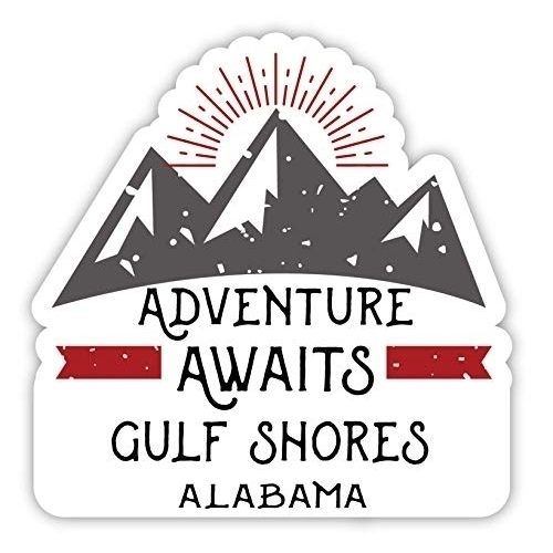 Gulf Shores Alabama Souvenir 2-Inch Vinyl Decal Sticker Adventure Awaits Design
