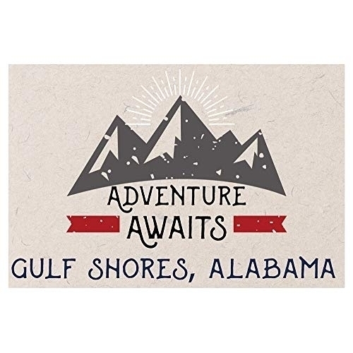 Gulf Shores Alabama Souvenir 2x3 Inch Fridge Magnet Adventure Awaits Design