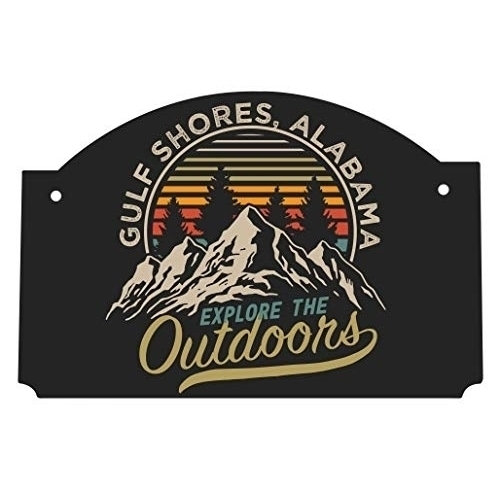 Gulf Shores Alabama Souvenir The Great Outdoors 9x6-Inch Wood Sign With String