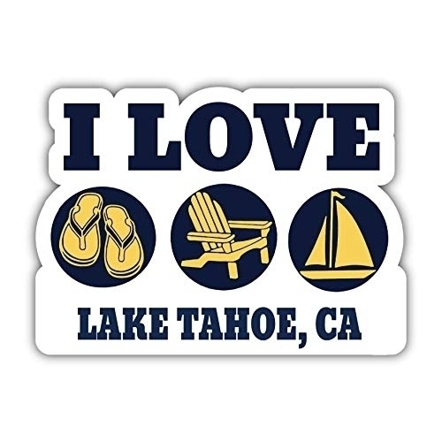 I Love Lake Tahoe California Souvenir 4 Inch Vinyl Decal Sticker