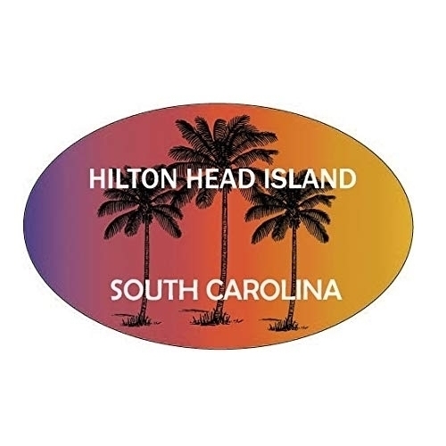 Hilton Head Island South Carolina Trendy Souvenir Oval Decal
