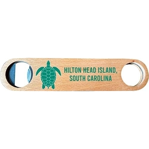 Hilton Head Island, South Carolina, Wooden Bottle Opener Turtle Design