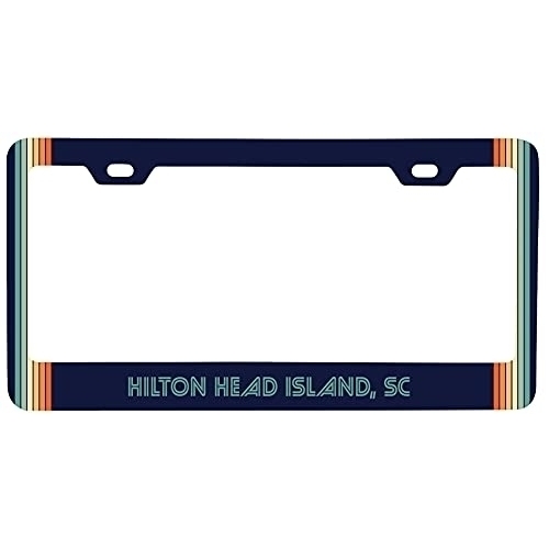 Hilton Head Island South Carolina Car Metal License Plate Frame Retro Design