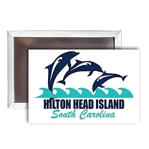 Hilton Head Island South Carolina Souvenir 2x3-Inch Fridge Magnet Dolphin Design