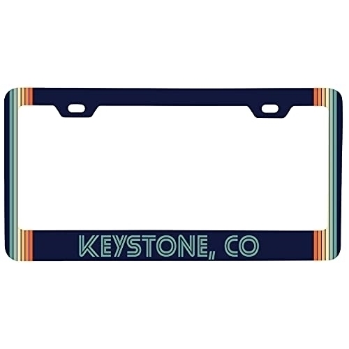 Keystone Colorado Car Metal License Plate Frame Retro Design