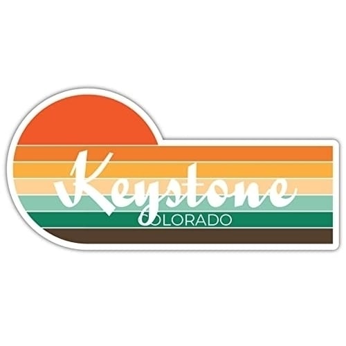 Keystone Colorado 4 X 2.25 Inch Fridge Magnet Retro Vintage Sunset City 70s Aesthetic Design