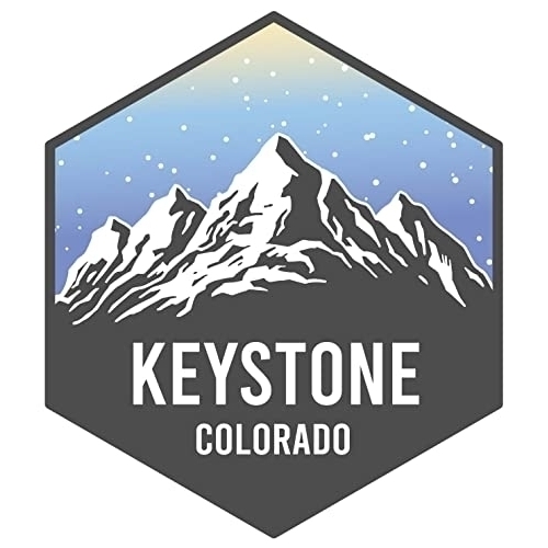 Keystone Colorado Ski Snowboard Adventures Souvenir 4 Inch Fridge Magnet Mountain Design