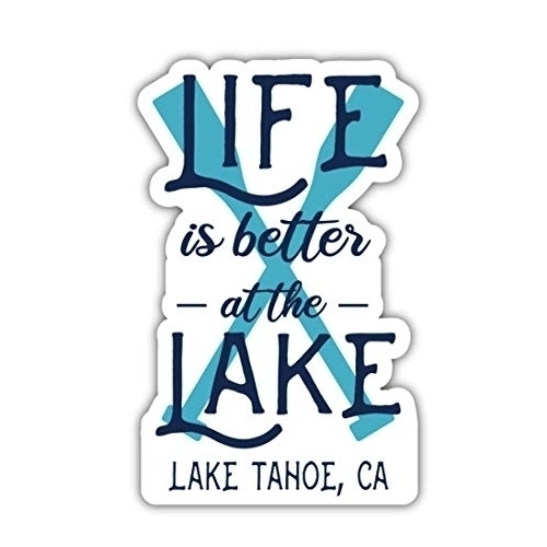 Lake Tahoe California Souvenir 4 Inch Vinyl Decal Sticker Paddle Design