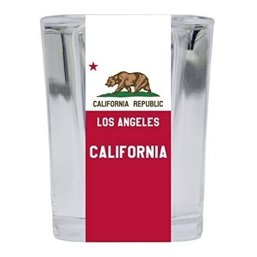 Los Angeles California Souvenir 2 Ounce Square Shot Glass 4 Pack